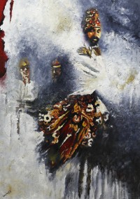 Naushad Alam, 22 x 32 Inch, Oil on Canvas, Figurative Painting, AC-NAL-089